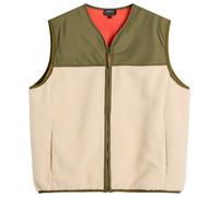 Men's A.p.c. Marty Sherpa Fleece Gilet Jacket in Off White | Size: XL | Polyester/Mesh/Eva | END Clothing XL