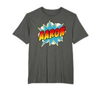 Mens Aaron Name Comic Book Superhero T-Shirt