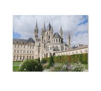 Men's Abbey in Caen with the Grave of William the Conqueror,Puzzle 1000 Piece Jigsaw Puzzles for Adults, Difficult Puzzle for Kids Teenagers Educational Game Toys Gift for Home Travel(38x26cm)-Y99