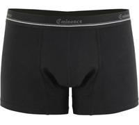 Men's Absorbent Sanitary Boxer, Stretch Cotton, Medical Device, Anti Odor, Invisible 4 Layers Small Urinary Leakage, Incontinence (Black, L)