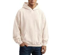Mens Acid Wash Oversized Hoodies Long Sleeve Pullover Crew Neck Sweatshirt | soft cotton polyester blend, vintage washed effect, relaxed loose fit, ribbed cuffs and hem, casual jumper for daily wear