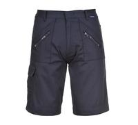 Mens Action Shorts Portwest S889 Multi-Pocket Work Wear Elasticated Waistband