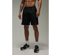 Men's Active 7inch Stretch Woven Ripstop Short | Black | Size 2X-Large | BOOHOOMAN