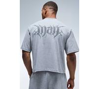 Men's Active Boxy T-Shirt | Grey Marl | Size Small | BOOHOOMAN