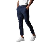 Men's Active Chinos, High Stretch Slim-Fit Trousers, Classic-Fit Wrinkle Resistant Comfort Stretch Work Pants (Blue,XL)