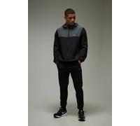 Men's Active Colour Block Regular Fit Woven Tracksuit | Black | Size 2X-Large | BOOHOOMAN