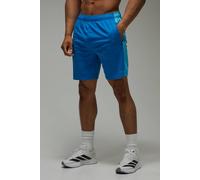 Men's Active Colour Block Zip Pocket 7inch Basic Training Short | Blue | Size 2X-Large | BOOHOOMAN