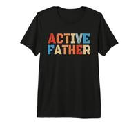 Mens Active Father Vintage Dad Grandpa Birthday Father’s Day Premium T-Shirt