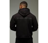 Men's Active Progress Over Perfection Oversized Boxy Hoodie | Black | Size X-Small | boohooMAN