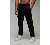 Men's Active Regular Fit Cargo Jogger | Black | Size 2X-Large | BOOHOOMAN