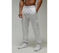 Men's Active Regular Fit Cargo Jogger | Light Grey | Size 2X-Large | BOOHOOMAN