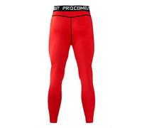 Men's Activewear Leggings Breathable Lightweight Cool Quick Dry Gym Workout Running Leggings Sports Base Layers Compression Tights Joggers Sweatpants Jogging Tracksuit Bottoms Red