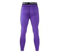 Men's Activewear Leggings Breathable Lightweight Cool Quick Dry Gym Workout Running Leggings Sports Base Layers Compression Tights Joggers Sweatpants Jogging Tracksuit Bottoms Purple