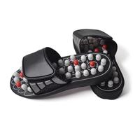 Men's Acupressure Slippers with Raised Massage Buttons on the Sole for Treating Heel Spurs and Plantar Fasciitis, Shoes Provide Massage Therapy for Pain Relief and Pressure Relief, White, 11 UK