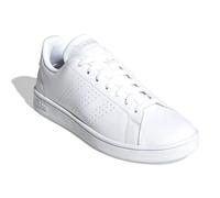 MENS ADIDAS ADVANTAGE BASE TRAINERS - UK SIZE 9.5 - ALL WHITE - EE7692.