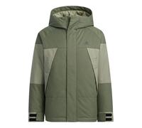 Men's adidas Cb Bos Logo Jkt Outdoor Colorblock Sports With Down Feather Military Green Jacket H23090 XL