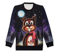 Men's adidas originals x Kerwin Frost Crossover Cartoon Full Print Sports Round Neck Pullover HG8776 S