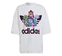 Men's adidas originals x Kerwin Frost Crossover Cartoon Printing Loose Round Neck Short Sleeve White T-Shirt HB2964 M
