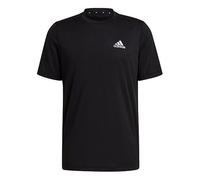 Men's adidas Solid Color Logo Casual Short Sleeve Black T-Shirt GM2090 M