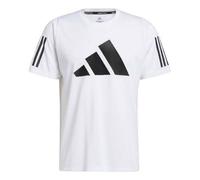 Men's adidas Stripe Logo Printing Round Neck Casual Short Sleeve White T-Shirt GL8919 S