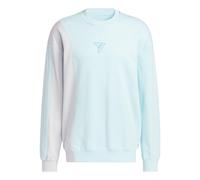 Men's adidas Trae Crew Design Round Neck Logo Printing Long Sleeves Blue HN7175 L