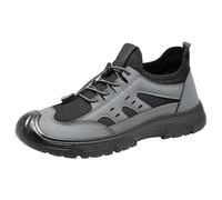Men's Adjustable Breathable Trainers for Work and Tennis, grey, 8.5 UK