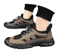 Men's Adjustable Breathable Trainers for Work and Tennis, mocha, 8 UK