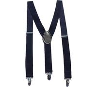 Men's Adjustable Elastic Braces Y-Back 3.5cm Width Heavy Duty Clips Nylon Blend Multicolor(Blue)