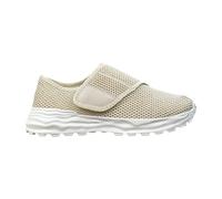 Mens Adjustable Strap Walking Shoes Wide Fit Lightweight Trainers Beige