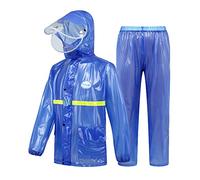Men's Adult All Plastic Raincoats Rain Trousers for Men Yellow Suits Men's Waterproof Bicycle Lightweight Trouser Suit Classic Trouser Suits Men Leisure Suit Rain Suit, blue, XL