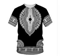 Men's African Print Tunic Tops Mens Dashiki Tribal T Shirt Ankara Ethnic Tshirt Kente Traditional Blouse