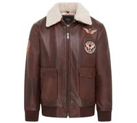 Men's Air Force A2 Brown Aviator Bomber Cowhide Leather Jacket