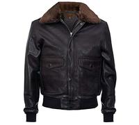 Men's Air Force A2 USAF Brown Pilot Aviator Real Leather Flight Bomber Jacket