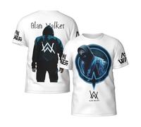 Men's Alan DJ Shirt Music Tops Short Sleeve T-Shirts Stylish Versatile Summer Tees Multi-Sided Printed Top Multicoloured 3XL