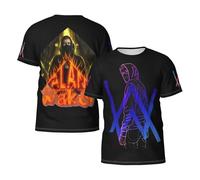 Men's Alan DJ Shirt Music Tops Short Sleeve T-Shirts Stylish Versatile Summer Tees Multi-Sided Printed Top Multicoloured XXL