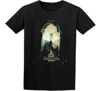 Men's Alcest Les Voyages De 'AME T-Shirt Print Tees Short Sleeve O Neck Black L