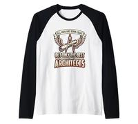 Mens All Men are Born Equal The Best Become Architects Design Raglan Baseball Tee