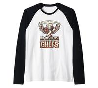 Mens All Men are Born Equal The Best Become Chefs Cooking Raglan Baseball Tee