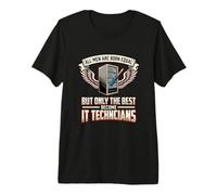 Mens All Men are Born Equal The Best Become IT Technicians Data Premium T-Shirt