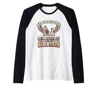 Mens All Men are Born Equal The Best Become Scientists Laboratory Raglan Baseball Tee