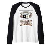 Mens All Men are Born Equal The Best Become Translators Language Raglan Baseball Tee