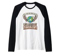 Mens All Men are Born Equal The Best Become Travel Agents Tourism Raglan Baseball Tee