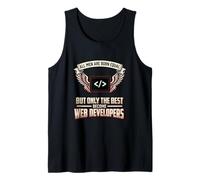 Mens All Men are Born Equal The Best Become Web Developers Coding Tank Top