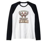 Mens All Men are Born Equal The Best Do Skiing Skier Raglan Baseball Tee