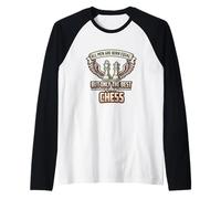Mens All Men are Born Equal The Best Play Chess Player Raglan Baseball Tee