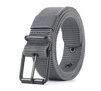Men's Alloy Pin Buckle Belt 3.5 cm Width Nylon Canvas Waist Belt for Jeans Nylon Braided Belt, 120cm x 3.5cm