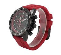 Men's Alloy Watch, Dating Function Casual Calendar Watch for a Man for Everyday Life (Black Red)