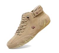 Men's Alpaca Barefoot Shoes, Orthopaedic and Waterproof, Cork Sole, Non-Slip and Breathable, Suitable for Hiking, Everyday Use and Travel, TÜV Foot Health Certified, khaki, 15.5 UK