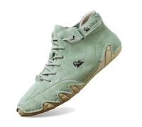 Men's Alpaca Barefoot Shoes, Orthopaedic and Waterproof, Cork Sole, Non-Slip and Breathable, Suitable for Hiking, Everyday Use and Travel, TÜV Foot Health Certified, Light green, 15.5 UK