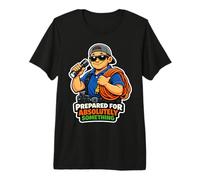 Mens Always Prepared Dad with Extension Cord & Flashlight Premium T-Shirt